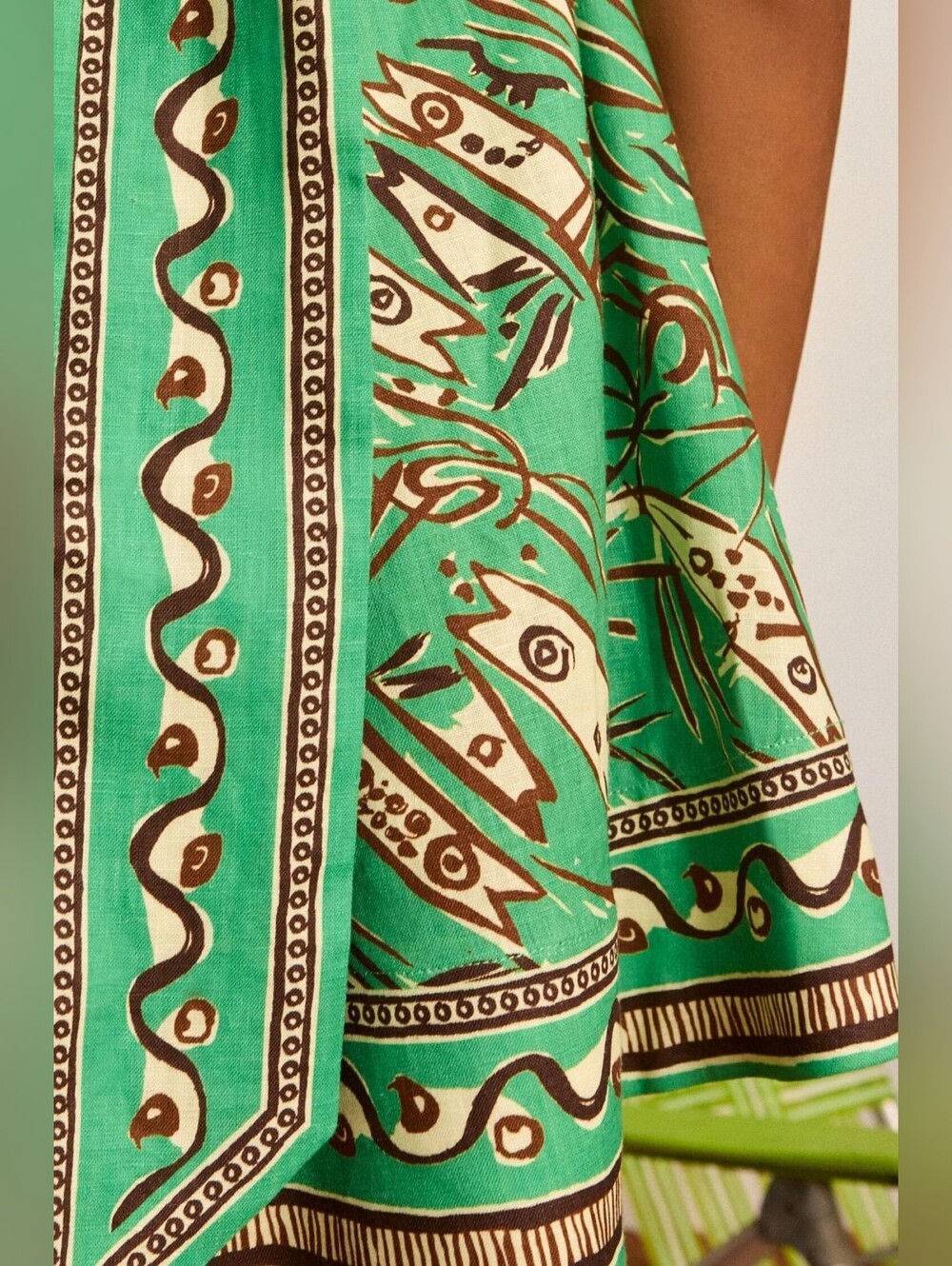 ALEMAIS Fish Sticks Linen Swing Dress - Picture 7 of 13